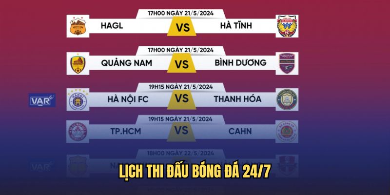 Cập nhật lịch thi đấu liên tục